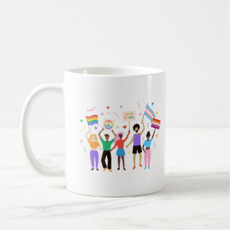 Mug Fêtez le Mois de la Fierté avec des panneaux