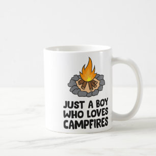 Mug Feu de camp de camping Juste un garçon qui aime le