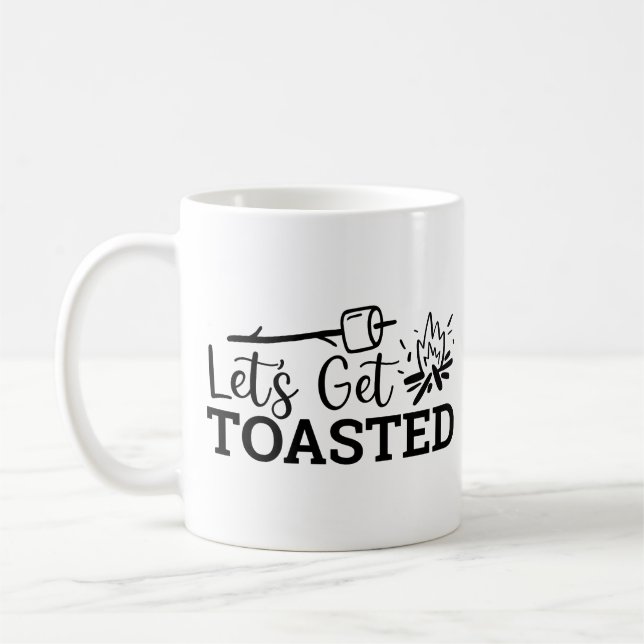 Mug Feu de camp grillé Camping amusant (Gauche)