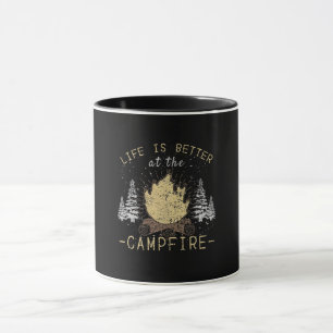 Mug Feu de camp - La vie est meilleure au feu de camp