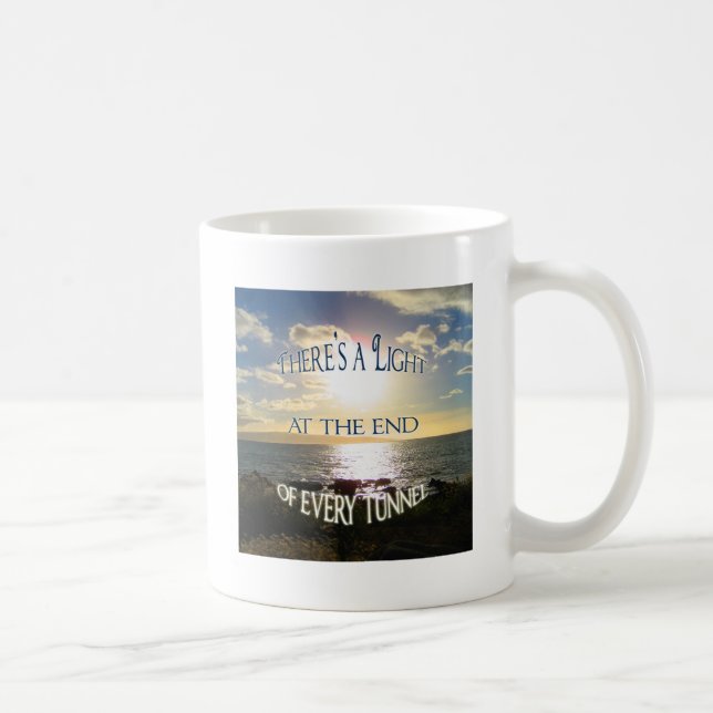 Mug Feu de devis motivationnel à la fin du tunnel (Droite)