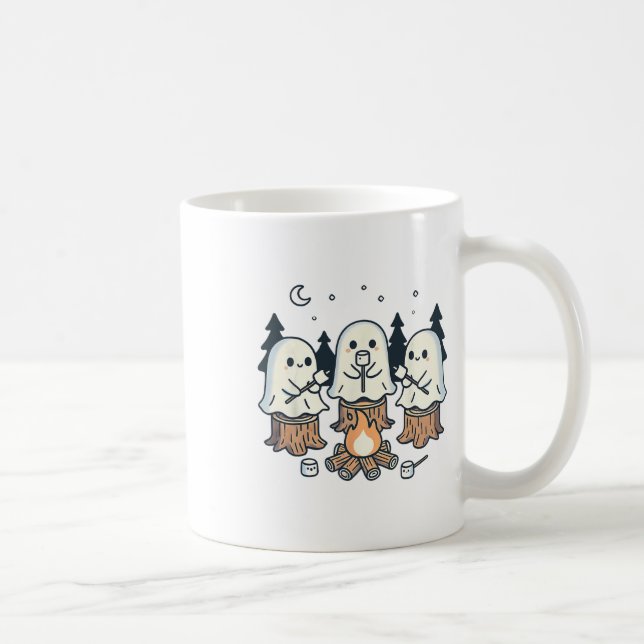 Mug Feu de feu de camp Fantôme Éffrayant Marshmallow H (Droite)