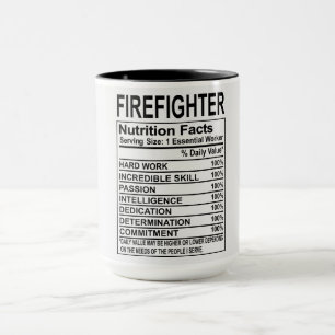 Mug Feu de pompier - valeur nutritive