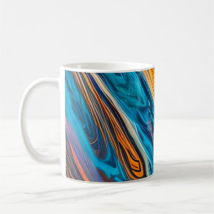 Mug Feu océanique électrique abstrait