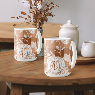 Mug Feuillage Automne Fleurs Automnes & Citrouille Ora