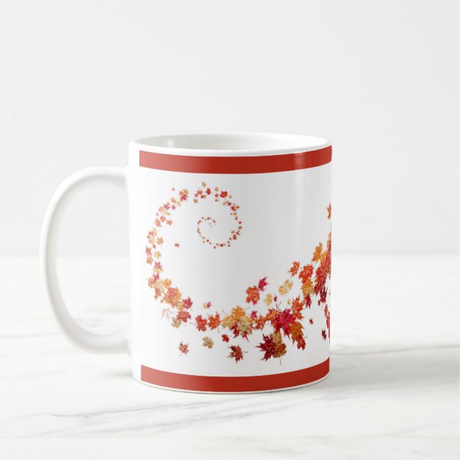 Mug Feuillage d'automne moderne (Gauche)