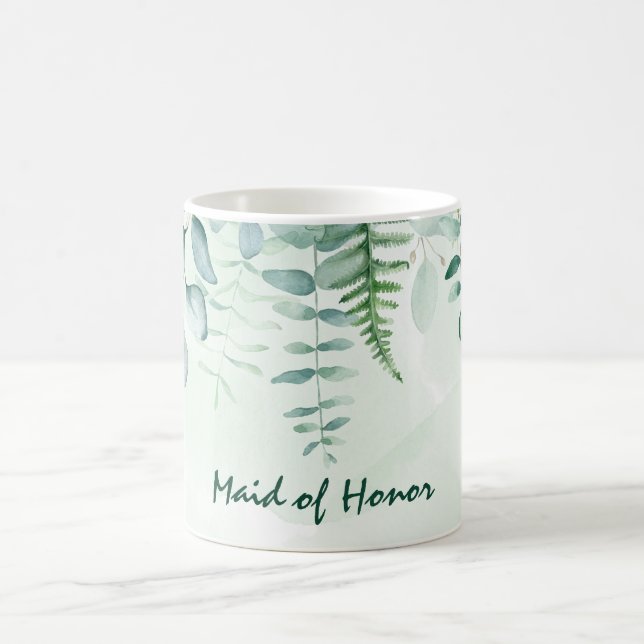 Mug Feuillage de eucalyptus vert demoiselle d'honneur  (Centre)