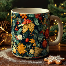 Feuillage de Noël classique avec ornements rouges