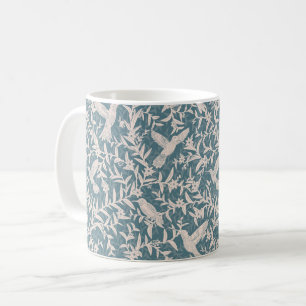 Mug Feuillage des colibris bleu blanc