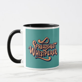 Mug Feuille de calcul Vintage rétro Whisperer Humour d