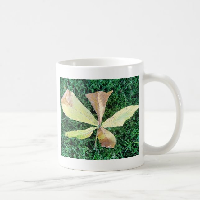 Mug Feuille de châtaignier colorée (Droite)