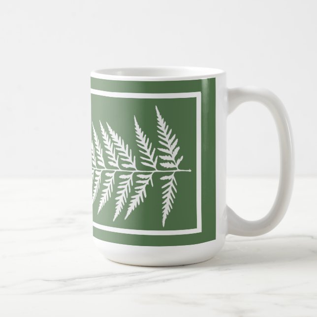 Mug Feuille de fougère botanique pressée - Couleur de  (Droite)