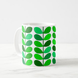 Mug Feuille de la moitié du siècle, émeraude et ver