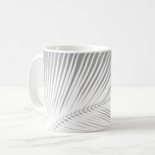 Mug Feuille de palme - gris / gris et blanc