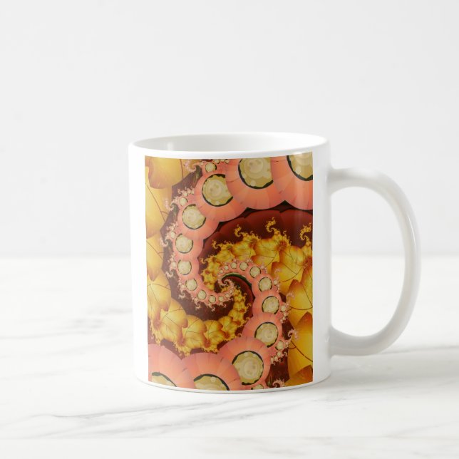 Mug Feuille et fleurs (Droite)