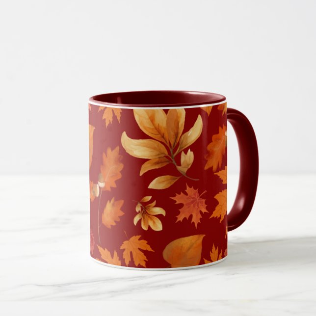 Mug Feuilles automnales Bliss automne (Devant droit)