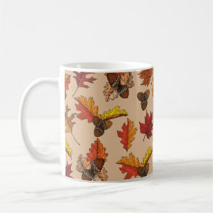 Mug Feuilles automnales et Motif Acorn