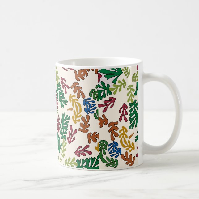 Mug Feuilles colorés, Style MAtisse (Droite)