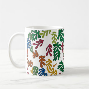 Mug Feuilles colorés, style MAtisse