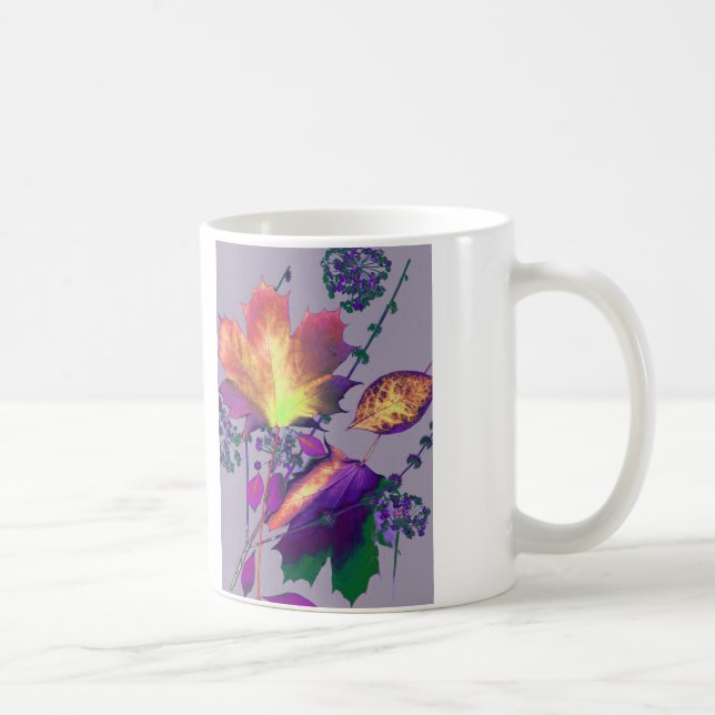 Mug Feuilles d'automne à Lilac (Droite)
