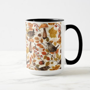 Mug Feuilles d'automne, baies, champignons et fleurs