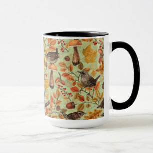Mug Feuilles d'automne, baies, champignons et fleurs