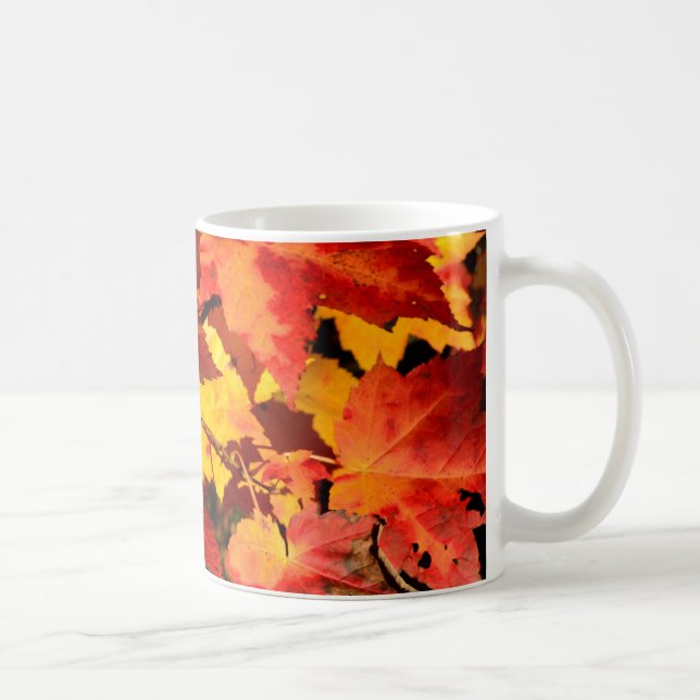 Mug Feuilles d'automne colorées, feuille d'érable roug (Droite)