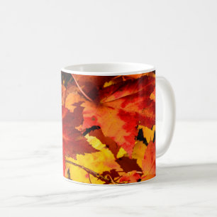 Mug Feuilles d'automne colorées, feuille d'érable roug