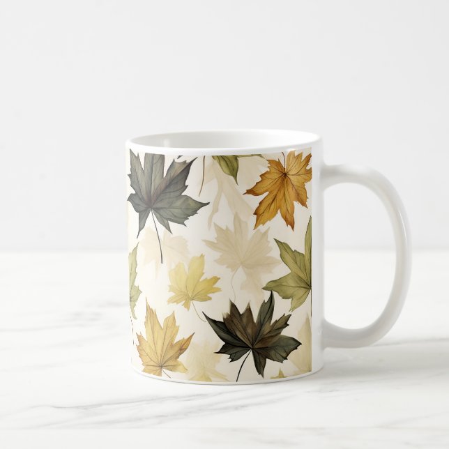 Mug Feuilles d'automne de la pâte à café (Droite)