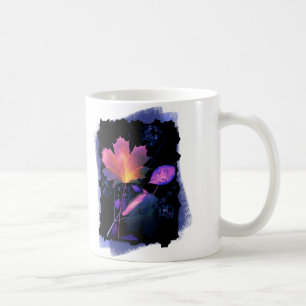Mug Feuilles d'automne en Néon et Bleu