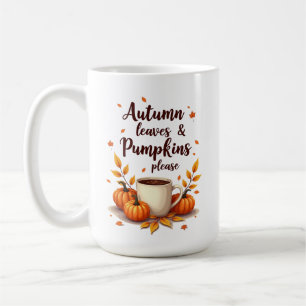Mug Feuilles d'automne et citrouilles s'il vous plaît