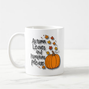 Mug Feuilles d'automne et Citrouilles S'il vous plaît 