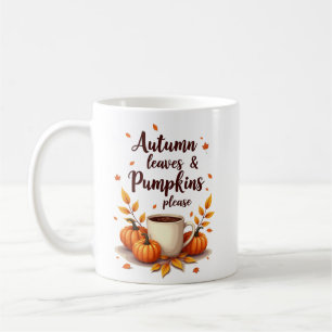Mug Feuilles d'automne et citrouilles s'il vous plaît