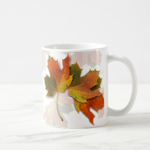 Mug Feuilles D'Automne Orange Et Doré