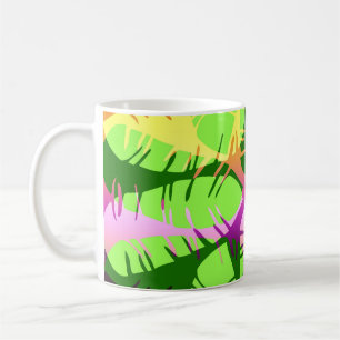 MUG FEUILLES DE BANANE ABSTRAITE BOTANIQUE