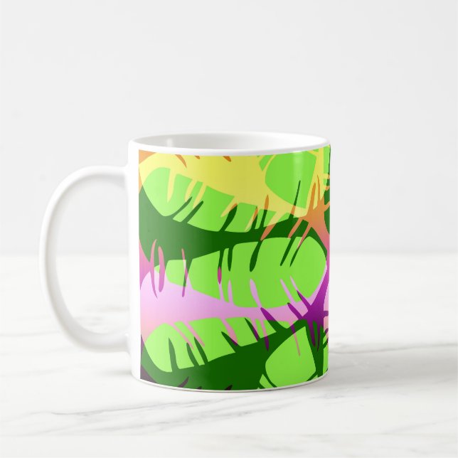MUG FEUILLES DE BANANE ABSTRAITE BOTANIQUE (Gauche)