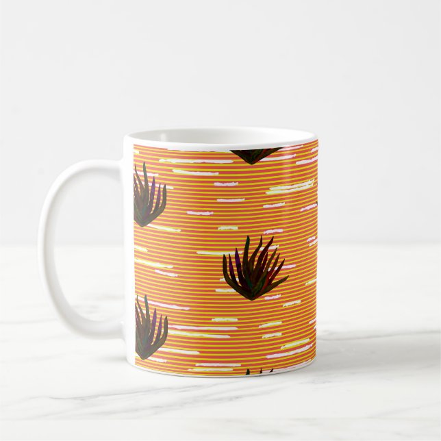 Mug Feuilles de couleur, plante exotique sans couture  (Gauche)