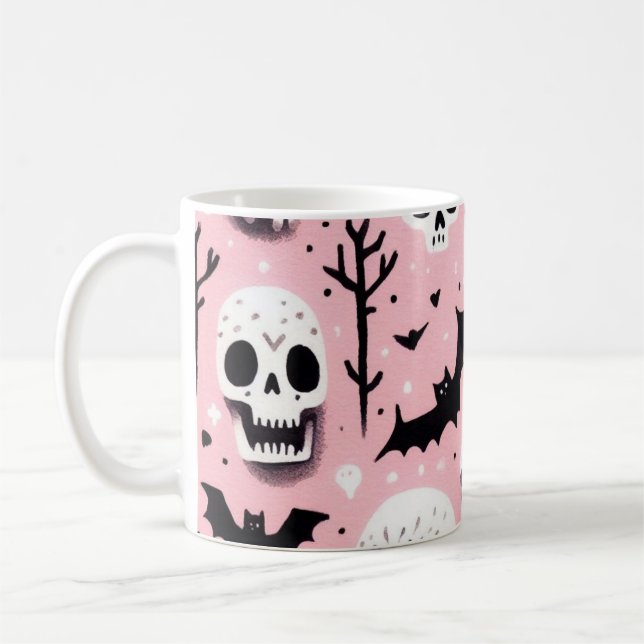 Mug Feuilles de papier d'enveloppement de Helloween ro (Gauche)