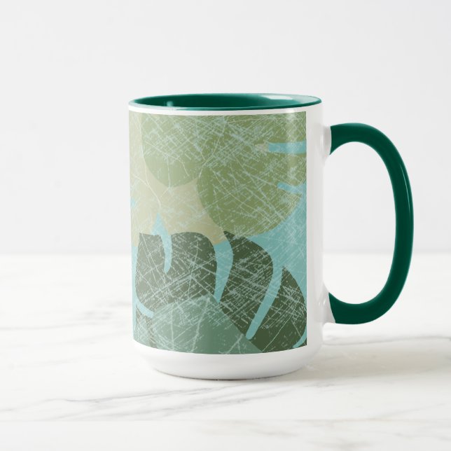 Mug Feuilles dénaturés tropicaux (Droite)