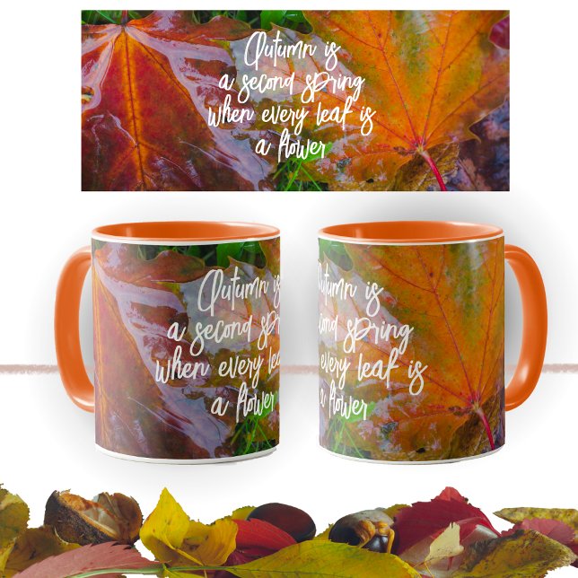 Mug Feuilles d'érable rouge (Créateur téléchargé)
