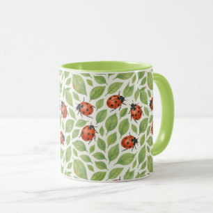 Mug Feuilles et coccinelles