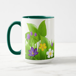Mug Feuilles et fleurs