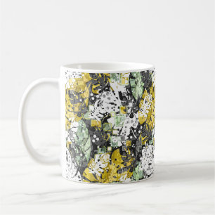 Mug Feuilles exotiques abstraites de jungle tropicale 