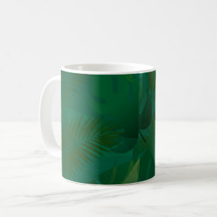 Mug Feuilles tropicales mystiques exotiques de la jung
