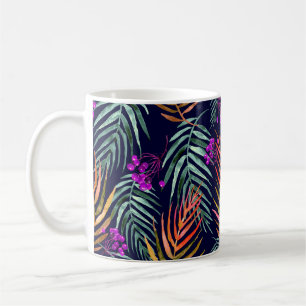 Mug Feuilles tropicaux. Aquarelle feuilles d'un arbre,