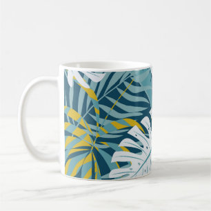 Mug Feuilles tropicaux colorés, modèle abstrait origin