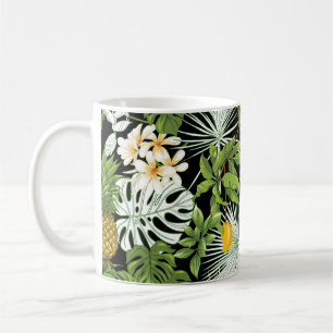Mug Feuilles tropicaux et fruits sans couture motif