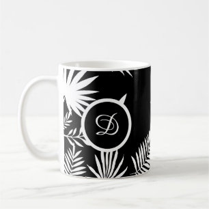 Mug feuilles tropicaux modernes du milieu du siècle no