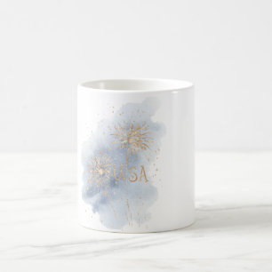 Mug Feux d'artifice Blue Gold USA