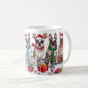 Mug Feux de Noël pour Bulldog français - Design adorab